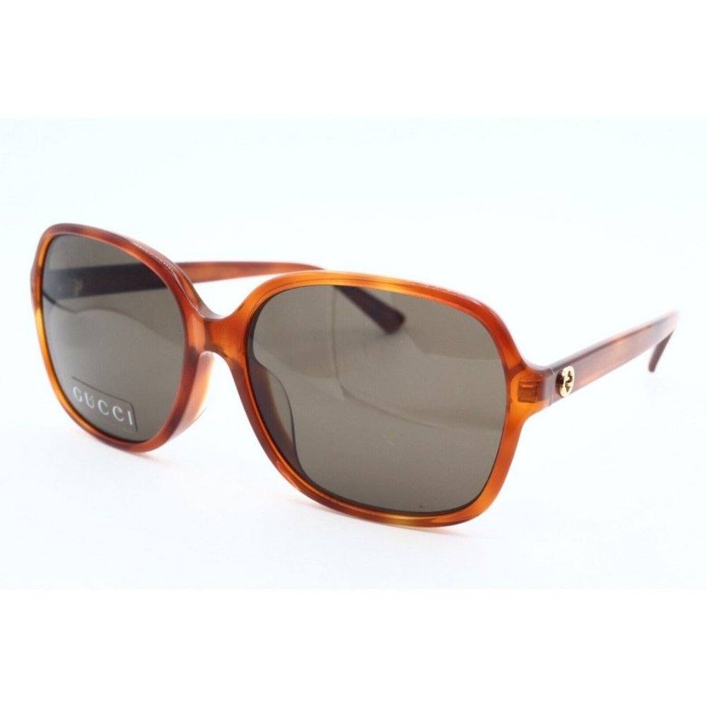 Authentic Gucci GG 3834/F/S 056EJ Havana Butterfly Sunglasses Gray Lens 58mm (A)